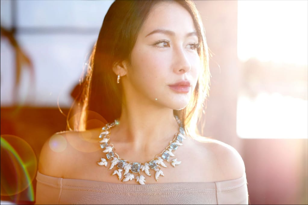 Chelsea wearing high jewellery at a Tiffany & Co. event